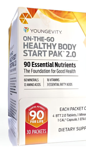 Youngevity On-the-go Healthy Body Start Pak 2.0 - Incluye Multivitaminas, Minerales, Efa Y Aminoácidos | 90 Nutrientes