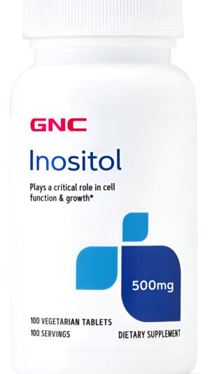 Gnc Inositol 500mg, 100 Tabletas Veganas, Apoya La Función Celular Y El Crecimiento