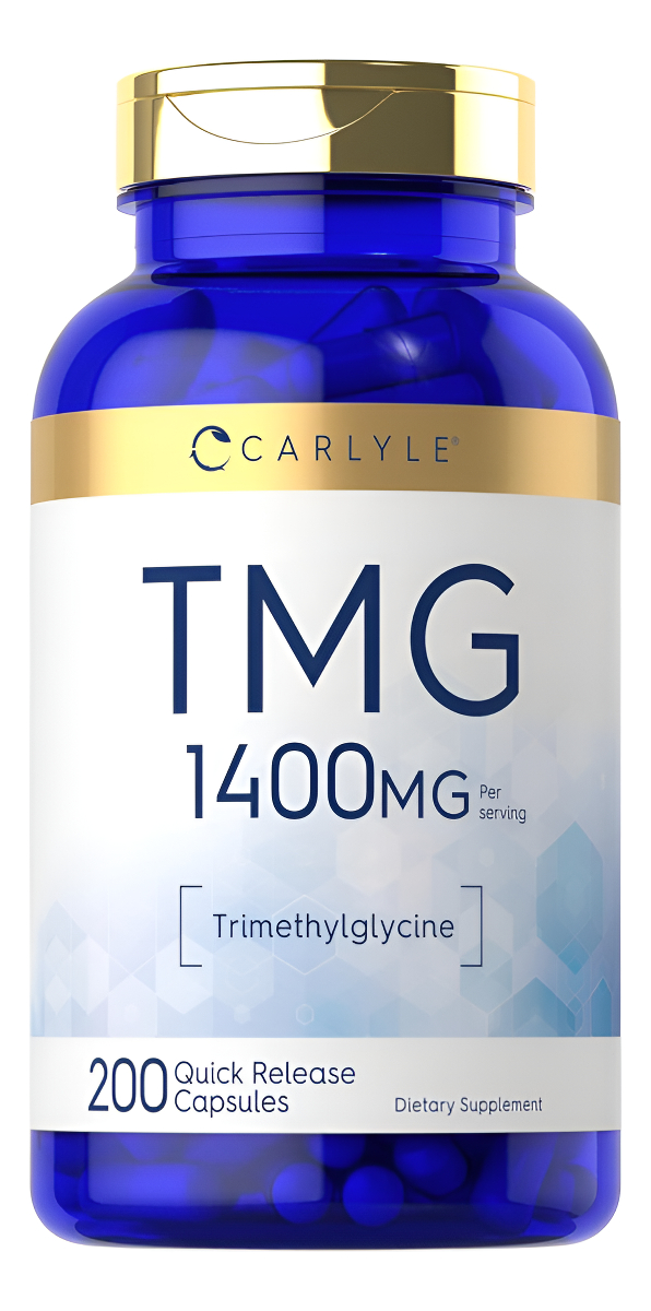 Carlyle Tmg 1400mg | 200 Cápsulas De Liberación Rápida De Trimetilglicina | Suplemento Sin Omg Y Sin Gluten