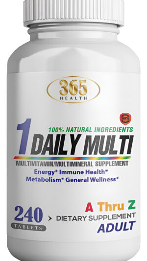 365 Health Suplemento Multivitamínico Y Multimineral Con Antioxidantes, Zinc, Vitamina D3 Y B, 240 Tabletas