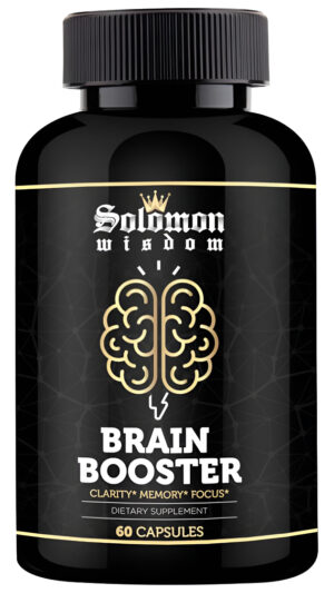 Solomon Wisdom Brain Booster - Suplemento Dietético Nootrópico Para Aumentar La Memoria - 60 Cápsulas Naturales