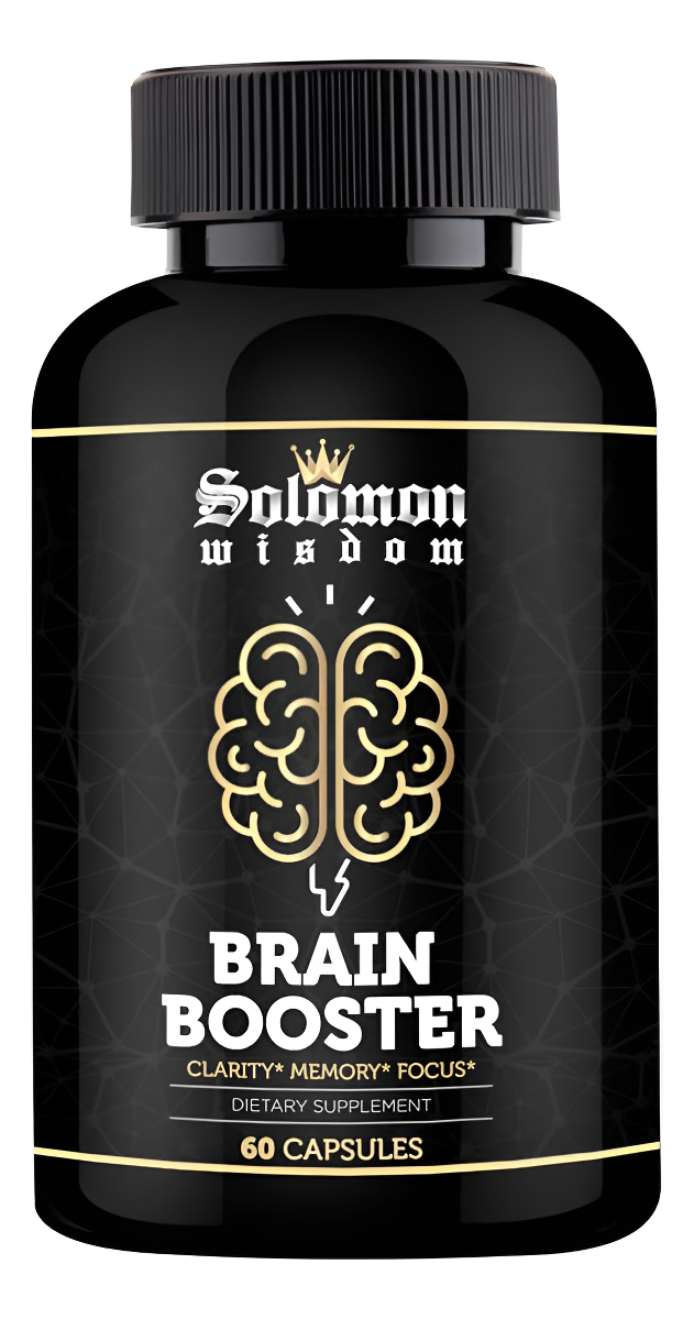 Solomon Wisdom Brain Booster - Suplemento Dietético Nootrópico Para Aumentar La Memoria - 60 Cápsulas Naturales