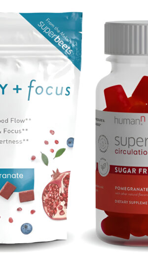 Humann Paquete De 30 Gomitas Vitamínicas Memory + Focus Y 60 Gomitas Vitamínicas Super Beets, Apoyo Presión Sanguínea