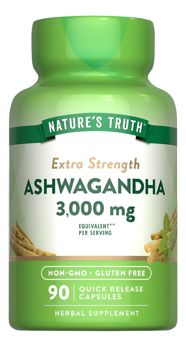 Cápsulas De Ashwagandha | 3000 Mg | Extra Fuerte | 90 Unidades | Sin Omg Y Sin Gluten | Suplemento De Raíz De Ashwagand
