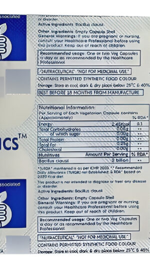 Immunobasics Bacillus Clausii - Cápsulas De 2 Mil Millones De Cfu Para Hombres Y Mujeres
