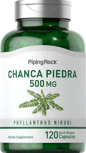 Piping Rock Cápsulas Chanca Piedra De 500 Mg | 120 Unidades | Suplemento De Hierbas | Sin Omg, Sin Gluten