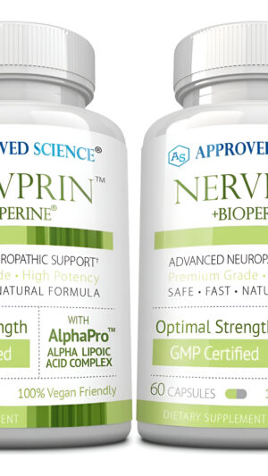 Approved Science Nervprin - Fórmula Natural - Benfotiamina, B12, R-ala - 120 Cápsulas - Paquete De 2