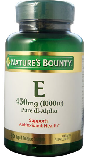 Nature's Bounty Vitamin E 1000 Iu Softgels Pure Dl Alfa 60 G