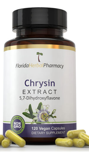 Florida Herbal Pharmacy, Chrysin 5, 7 - Cápsulas De Extracto De Dihidroxiflavona (120 Cápsulas)