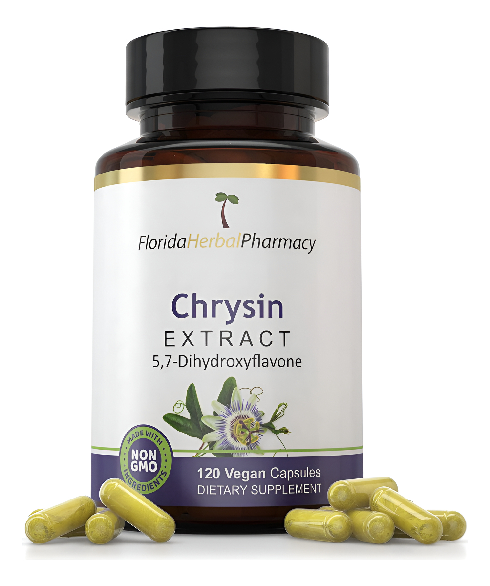 Florida Herbal Pharmacy, Chrysin 5, 7 - Cápsulas De Extracto De Dihidroxiflavona (120 Cápsulas)