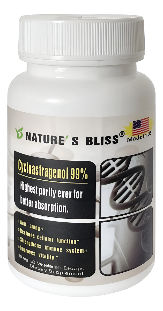 Nature'sbliss Suplementos De Telomerasa Cicloastragenol 10 Mg 99%, Extracto De Raíz De Astrágalo, Suplemento Antienveje
