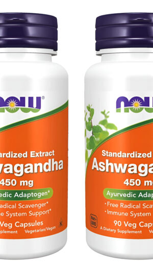 Extracto De Ashwagandha Now Foods, 90 Cápsulas, Paquete De De 2, 2