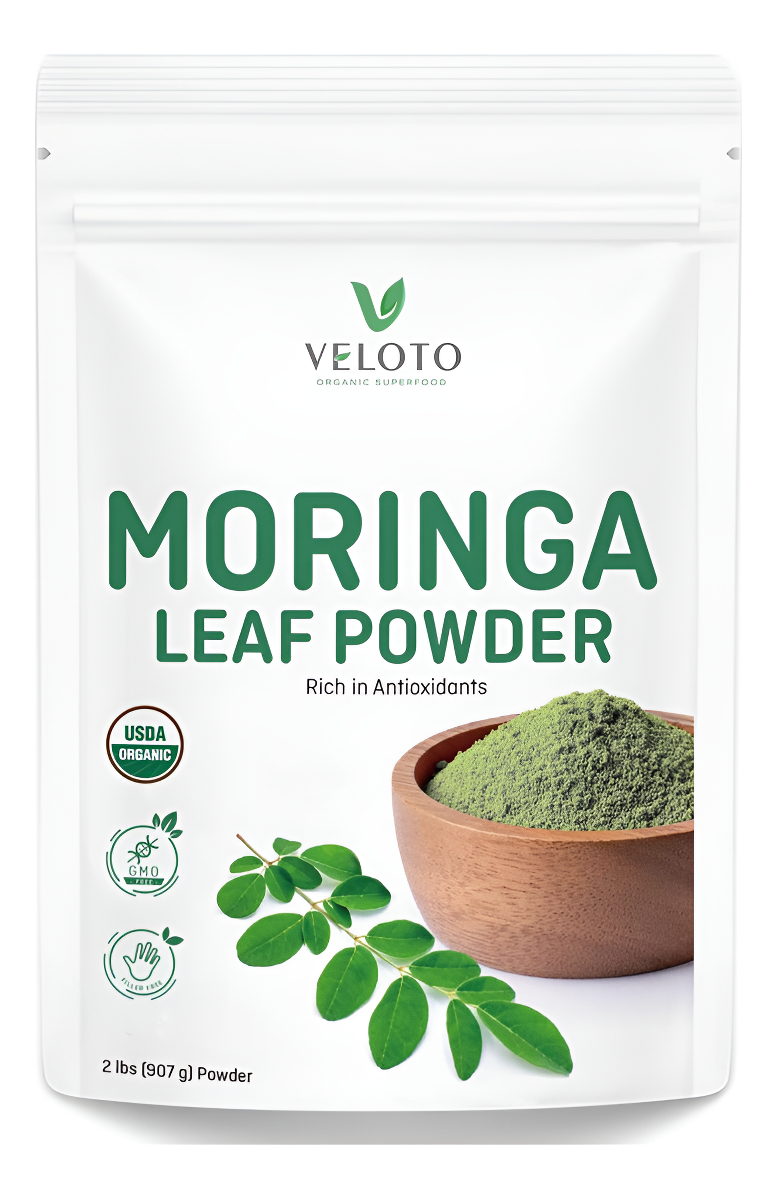 Polvo De Hoja De Moringa Orgánica, Polvo De Moringa Oleifera Natural Antioxidantes Y Superalimentos Vitamínicos Para Té