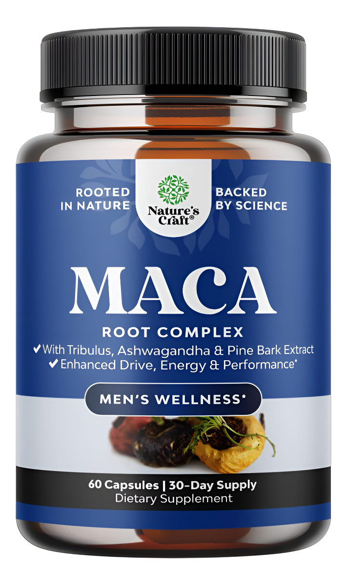 Cápsulas De Raíz De Maca Negra Para Hombres, Suplemento De Mejora De Hierbas Para Hombres Con Ginseng Siberiano Ashwaga