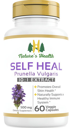 Nature's Health Suplemento De Prunella Vulgaris Autocuración - 1000 Mg Por Porción  60 Cápsulas Vegetarianas