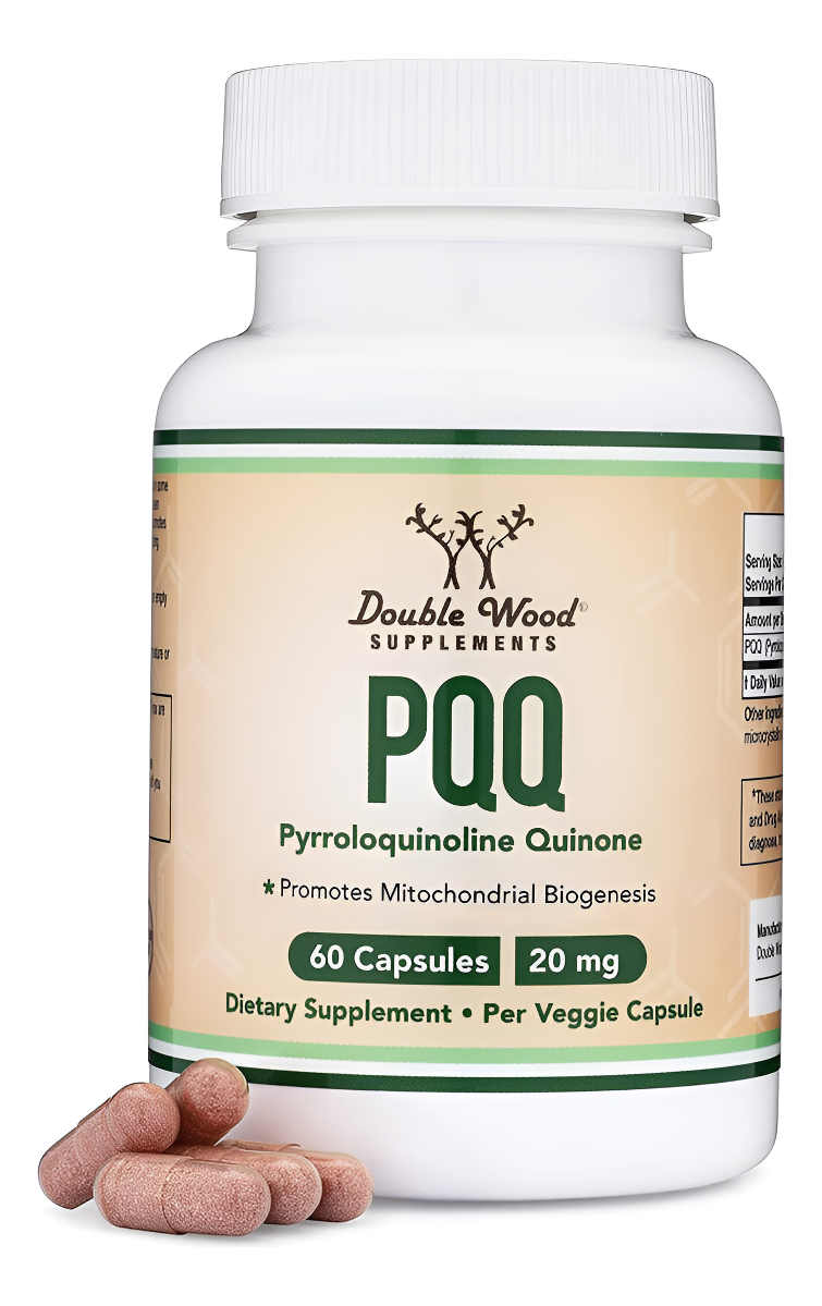 Suplemento Pqq - 20 Mg, 60 Cápsulas (pirroloquinolina Quinona) Promueve Los Niveles De Coenzima Atp De Mitocondrias, Op