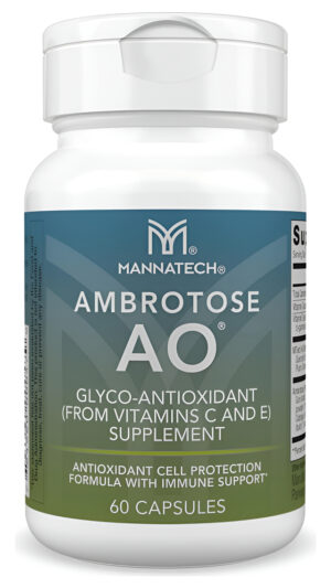 Mannatech Ambrotosa Ao Suplemento Glico-antioxidante Con Base En Vitaminas C Y E, 60 Cápsulas