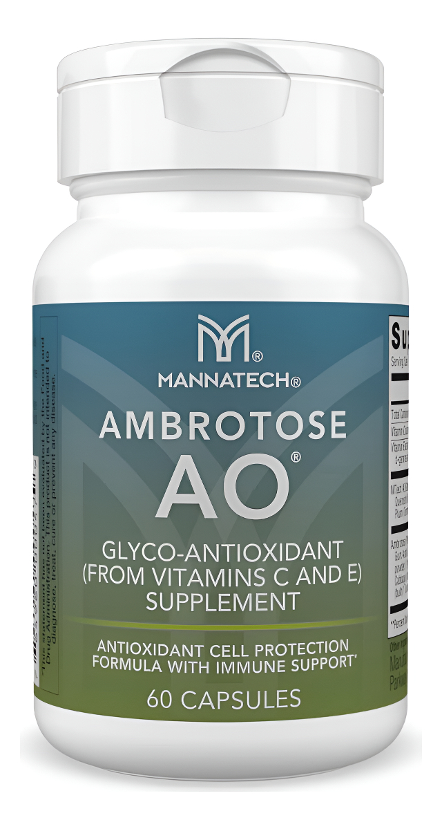 Mannatech Ambrotosa Ao Suplemento Glico-antioxidante Con Base En Vitaminas C Y E, 60 Cápsulas