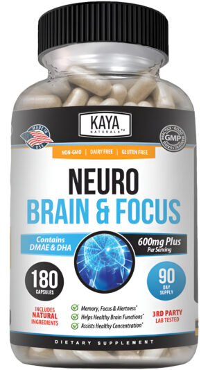 Kaya Naturals - Neuro Cerebro Para Memoria Y Enfoque - Cápsula De Energía Nootrópica - Suplemento De Apoyo Cerebral Noo