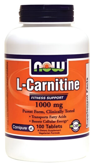 L-carnitina 1000 Mg 100 Tabs De Now Foods