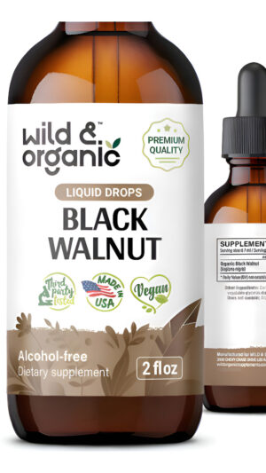 Tintura De Nuez Negra, Extracto Líquido Orgánico De Cáscara De Nogal Negro, Limpiador Y Desintoxicante, Vegano, Gotas S