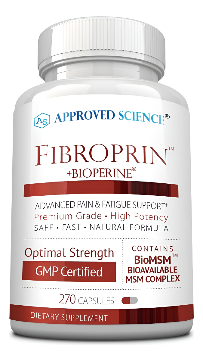 Approved Science Fibroprin - Alivia Los Dolores Nerviosos, Articulares Y Musculares, Mejora La Movilidad, 270 Cápsulas,