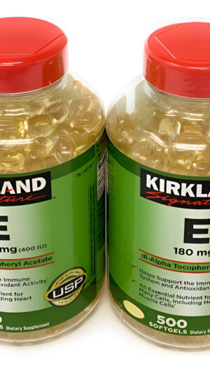 Kirkland Signature Vitamina E 400 Iu, 500 Cápsulas Blandas (paquete De 2)