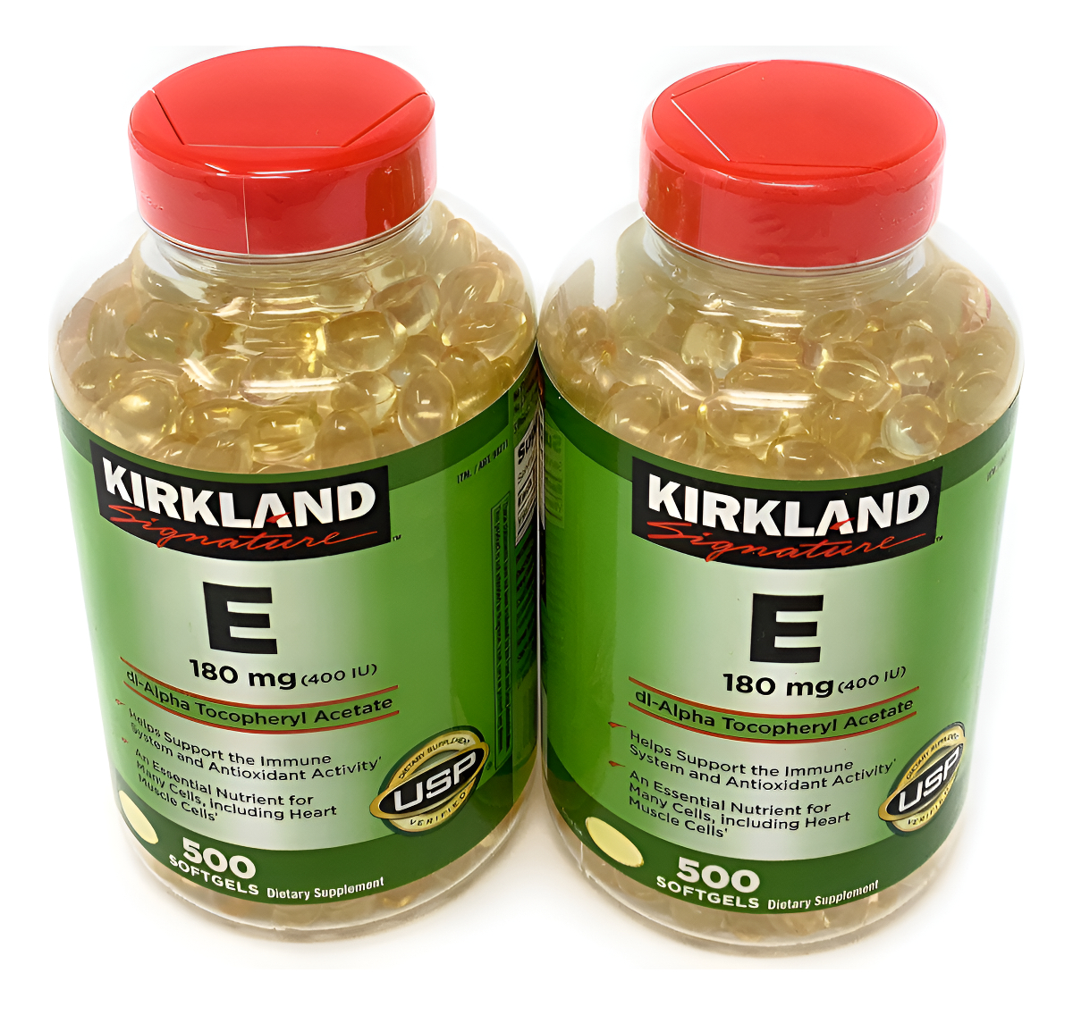 Kirkland Signature Vitamina E 400 Iu, 500 Cápsulas Blandas (paquete De 2)