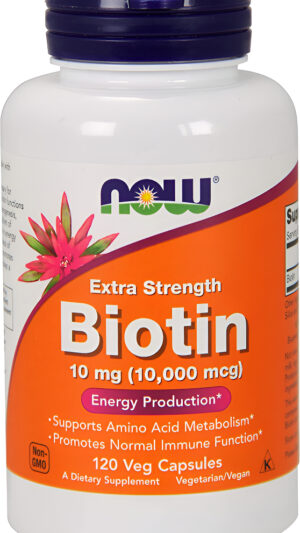 Now Foods Biotina 10 Mg Extra Fuerza 120 Cápsulas Veganas