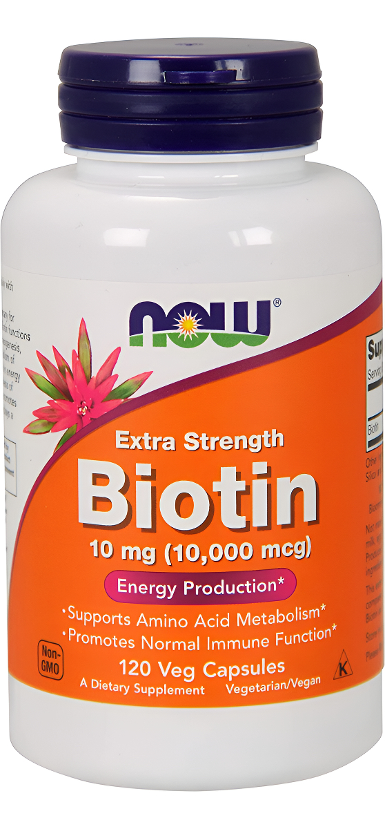 Now Foods Biotina 10 Mg Extra Fuerza 120 Cápsulas Veganas