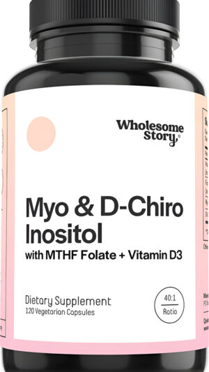 Wholesome Story Mezcla De Myo-inositol Y D-chiro Inositol | Relación Más Beneficiosa De 40:1 | 120 Cápsulas