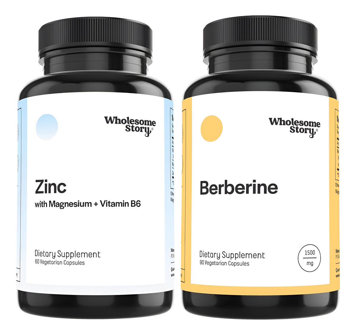 Suplementos De Glicinato De Magnesio Y Picolinato De Zinc 3 En 1 Con Vitamina B6 + Berberina 1500 Mg Hcl Suplemento | S