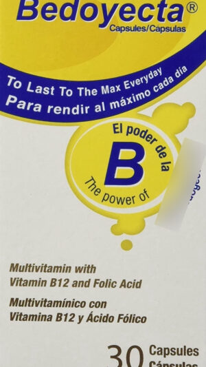 Bedoyecta Multivitamínico Contiene Hierro, Ácido Fólico, Vitamina C, B1, B2, B9 Y B12, 30 Cápsulas