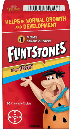 Flintstones Más Multivitaminas De Hierro, 60 Tabletas Mastic