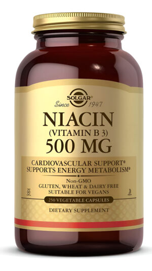 Solgar - Niacina (vitamina B3) 500 Mg, 250 Cápsulas Vegetales
