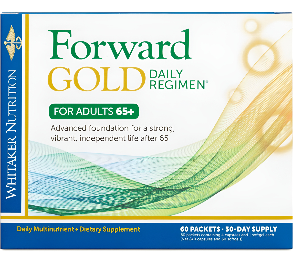 Dr. Whitaker's Forward Gold Daily Régimen Suplemento Vitamínico Multivitamínico Para Adultos Mayores De 65 Años, 60 Paq