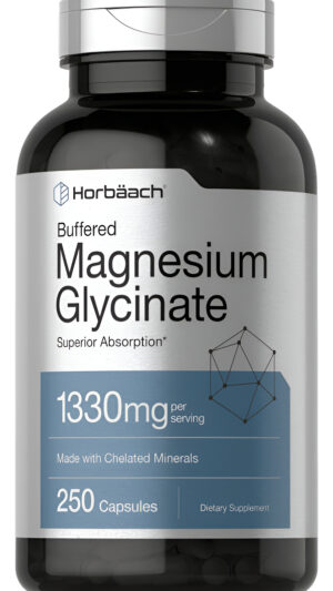 Horbaach Glicinato De Magnesio 1330 Mg | 250 Cápsulas | Tamponado Y Quelado |