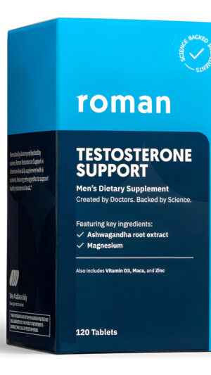 Roman Apoyo A La Testosterona | Suplemento Nutricional Diario Para Hombres Sin Hormonas Con Ashwagandha