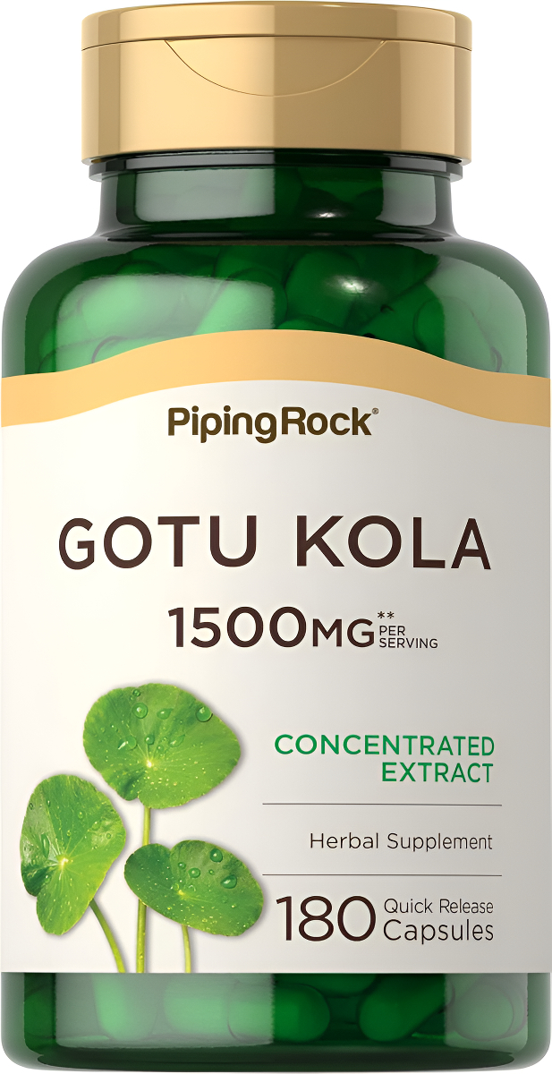 Piping Rock Cápsulas Gotu Kola | 1500 Mg | 180 Unidades | Extracto De Hierbas Concentrado | Suplemento Sin Omg, Sin Glu