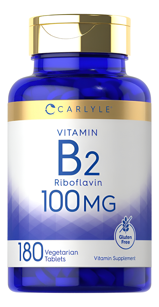 Carlyle Vitamina B-2 Con Riboflavina 400 Mg | 180 Cápsulas | Suplemento Sin Omg, Sin Gluten |
