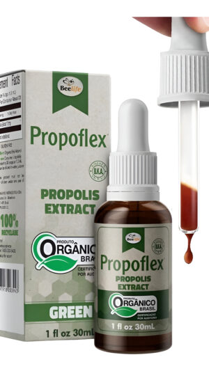 Beelife Propoflex Extracto De Propóleo Verde Orgánico, Altos Niveles De Artepilina-c, Gotas Líquidas, 1 Fl. Oz.