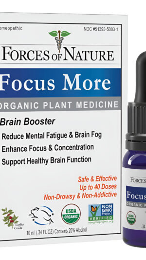 Forces Of Nature, Enfoque Natural Y Orgánico Más (0.3 Onzas Líquidas), No Somnoliento, No Adictivo, Sin Omg, Promueve U