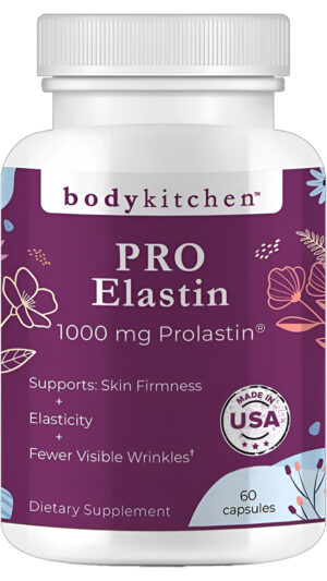 Body Kitchen Pro-elastina, Suplemento De Elastina De 1000 Mg, Ayuda A Reducir Los Signos De Envejecimiento, Mejora La S