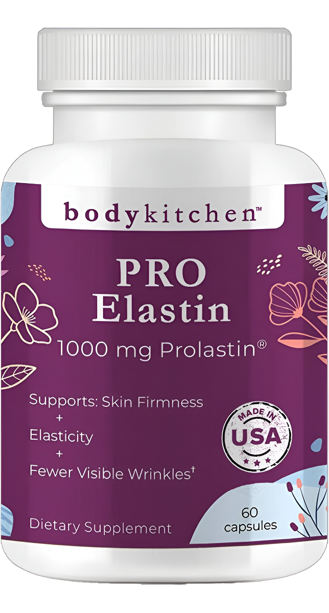 Body Kitchen Pro-elastina, Suplemento De Elastina De 1000 Mg, Ayuda A Reducir Los Signos De Envejecimiento, Mejora La S