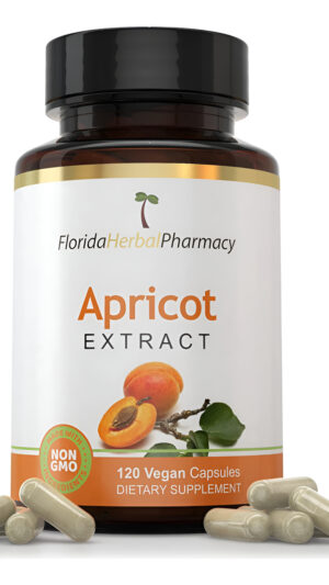Florida Herbal Pharmacy, Cápsulas De Albaricoque 10:1 (120 Cápsulas) 500 Mg Por Cápsula, 1000 Mg Porción (paquete De 1)