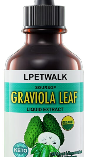 Lpetwalk Extracto Líquido De Hoja De Graviola De 4 Onzas Líquidas (guanábana) De 98% De Absorción
