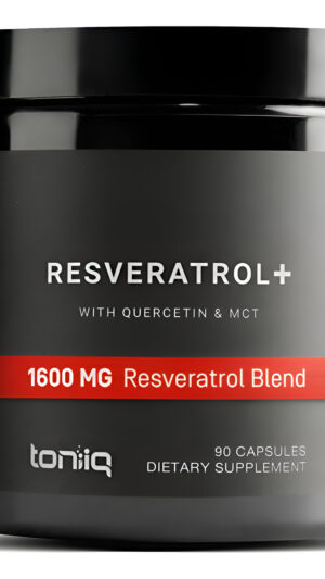 Toniiq Resveratrol 1600 Mg Ultra Alta Pureza Con Quercetina Y Mct