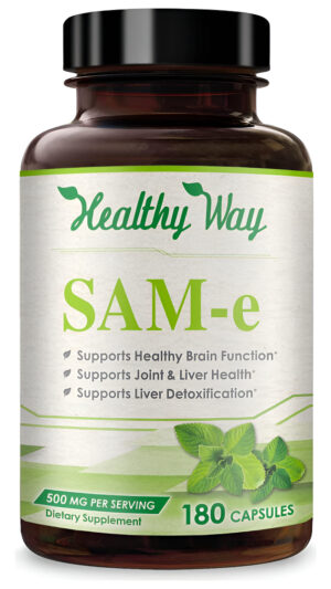 Healthy Way Pure Sam-e 500 Mg 180 Cápsulas (s-adenosil Metionina) Fabricado En Estados Unidos