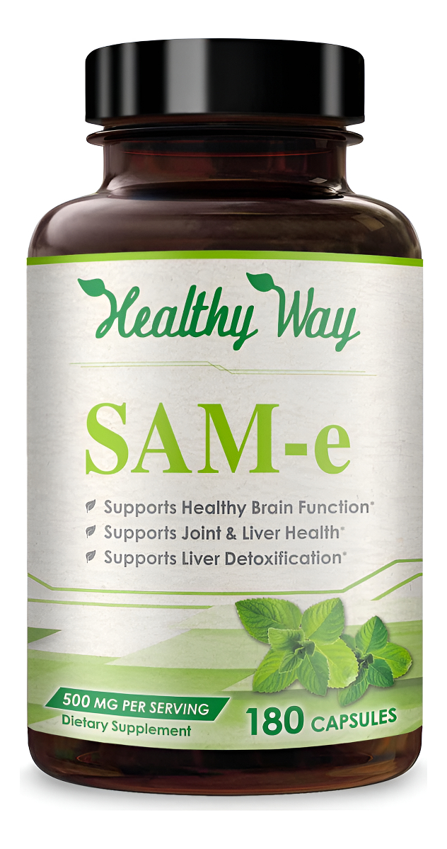 Healthy Way Pure Sam-e 500 Mg 180 Cápsulas (s-adenosil Metionina) Fabricado En Estados Unidos