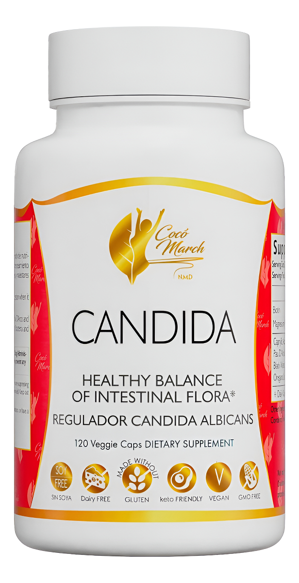 Coco March Candida - Limpieza De 30 Días - Hecho De Hierbas Y Enzimas - Sin Gluten, Vegano, Sin Omg, Sin Lácteos, Apto